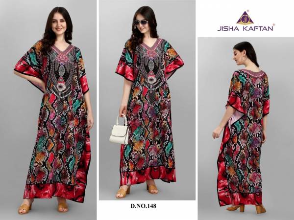 Jelite Afreen 6 Digital Designer Printed Casual Wear Polyester Kaftan Collection